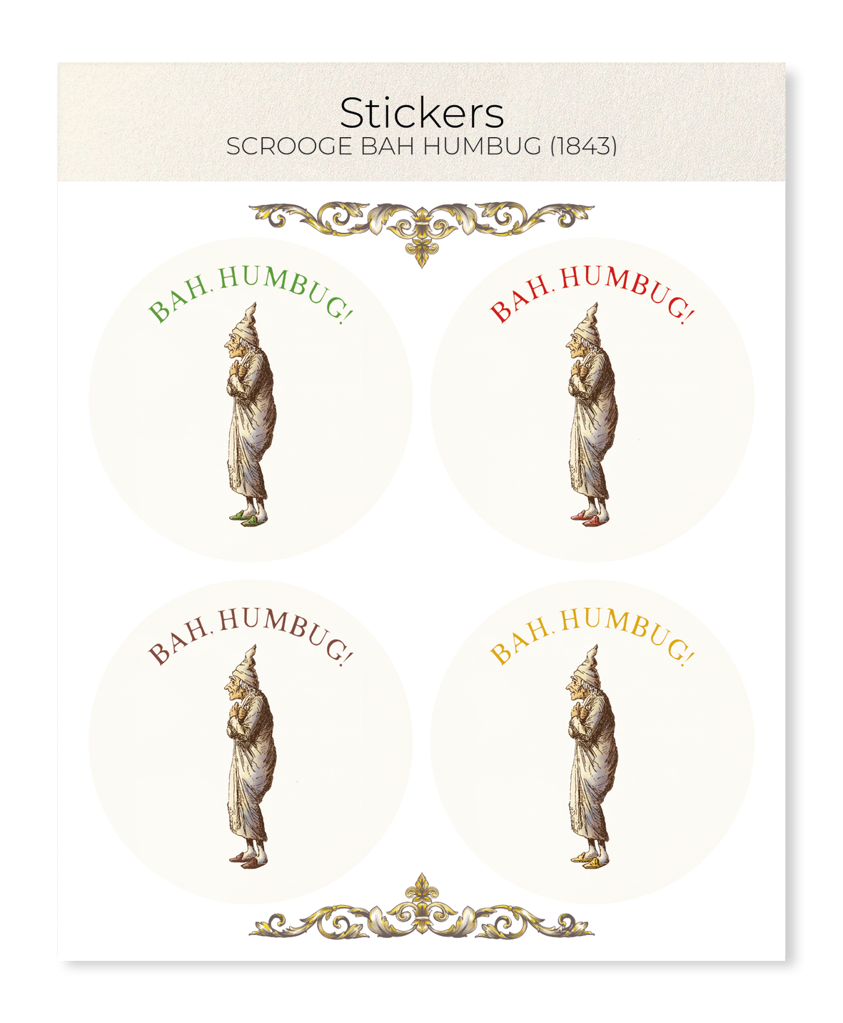 Ezen - Scrooge Bah Humbug (1843) - Sticker Set