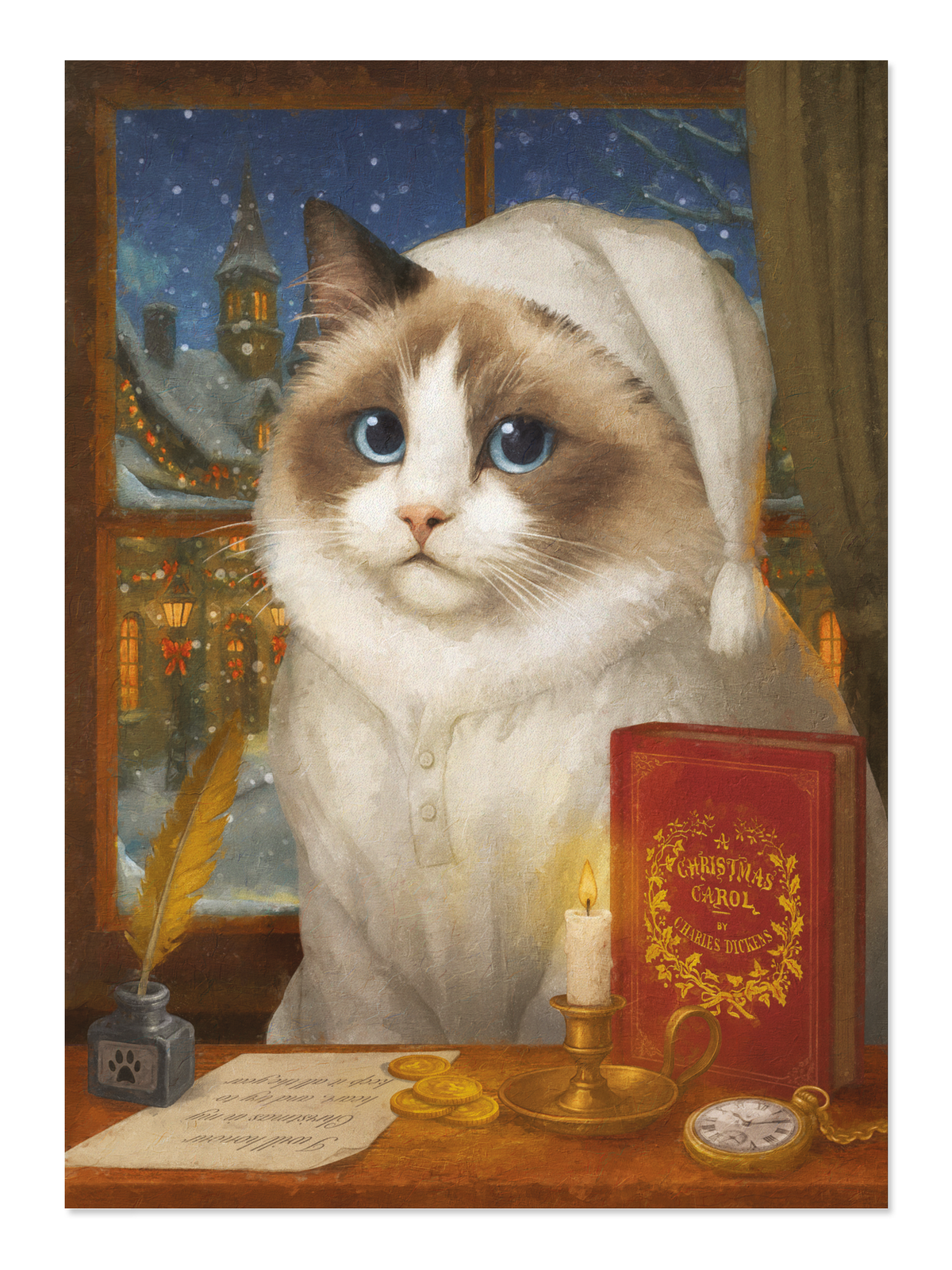Ezen - Scrooge Classic Cat - Postcard - Front