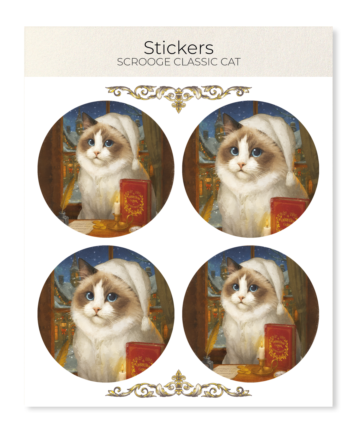Ezen - Scrooge Classic Cat - Sticker Set