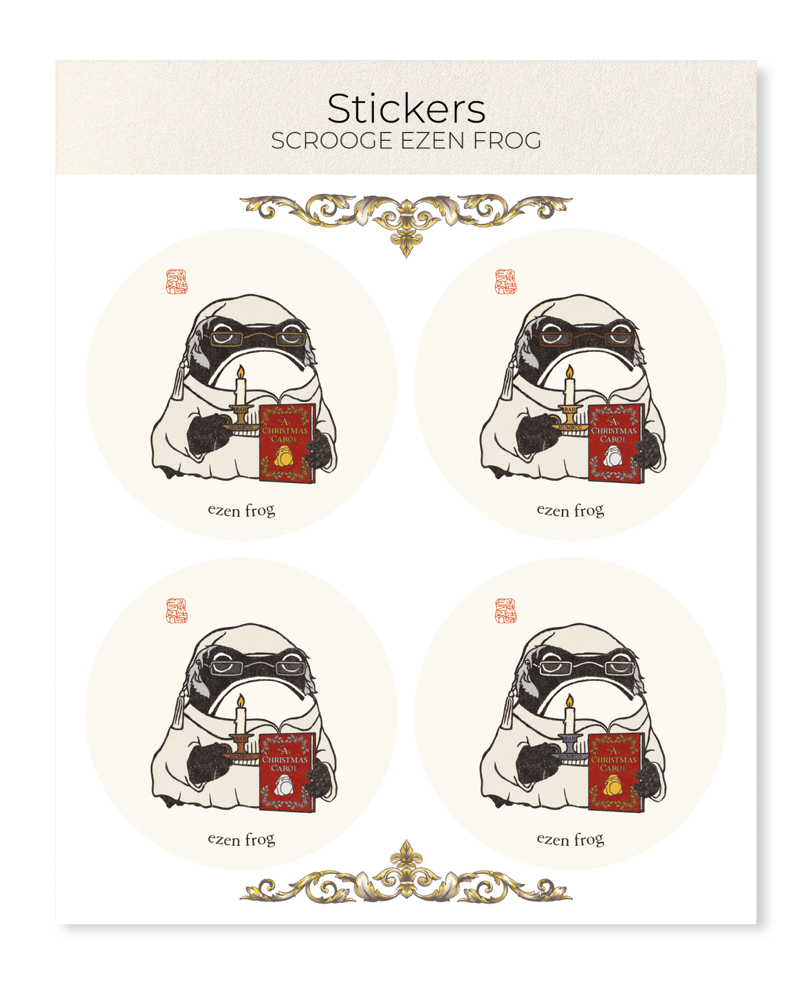 Ezen - Scrooge Ezen Frog - Sticker Set