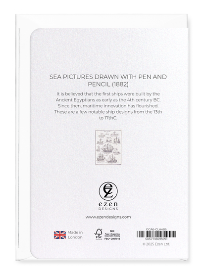 Ezen - Sea Pictures Drawn with Pen and Pencil (1882) - Greeting Card - Back
