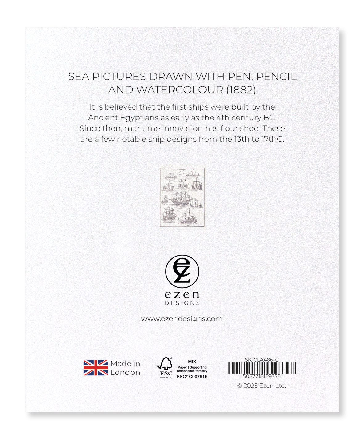 Ezen - Sea Pictures Drawn with Pen, Pencil and Watercolour (1882) - Sticker Set