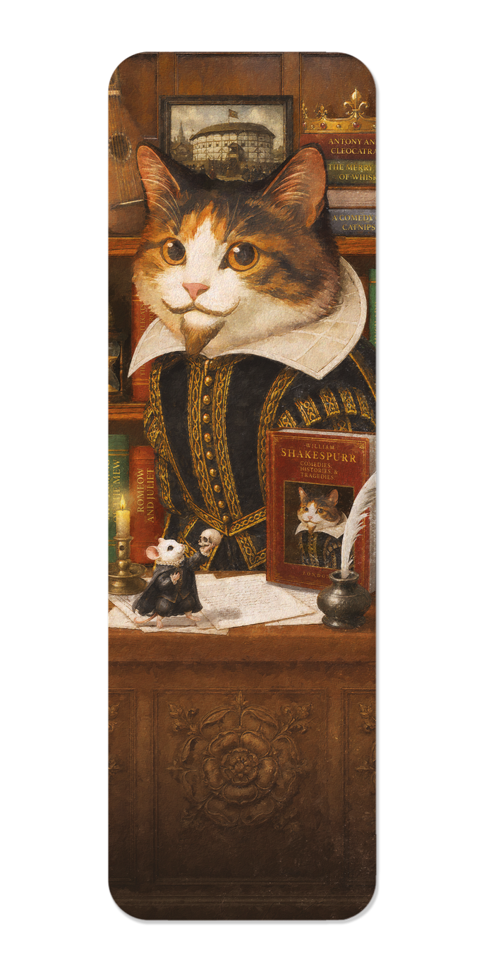 Ezen - Shakespeare Tabby Classic Cat - Bookmark - Front