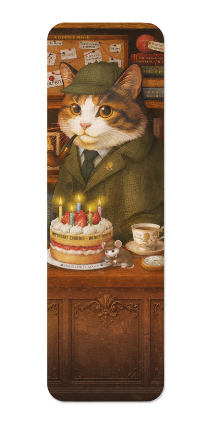 Ezen - Sherlock Birthday Classic Cat - Bookmark - Front