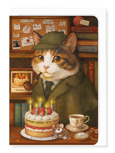 Ezen - Sherlock Birthday Classic Cat - Greeting Card - Front