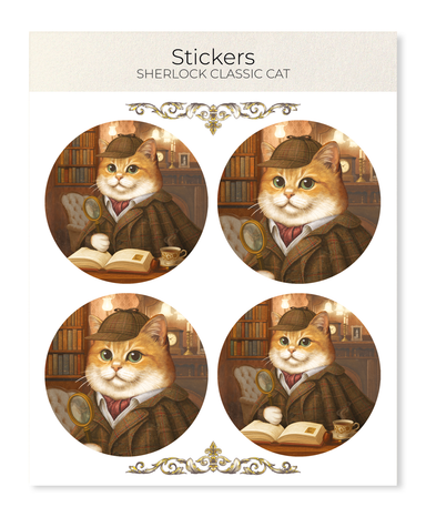 Ezen - Sherlock Classic Cat - Sticker Set
