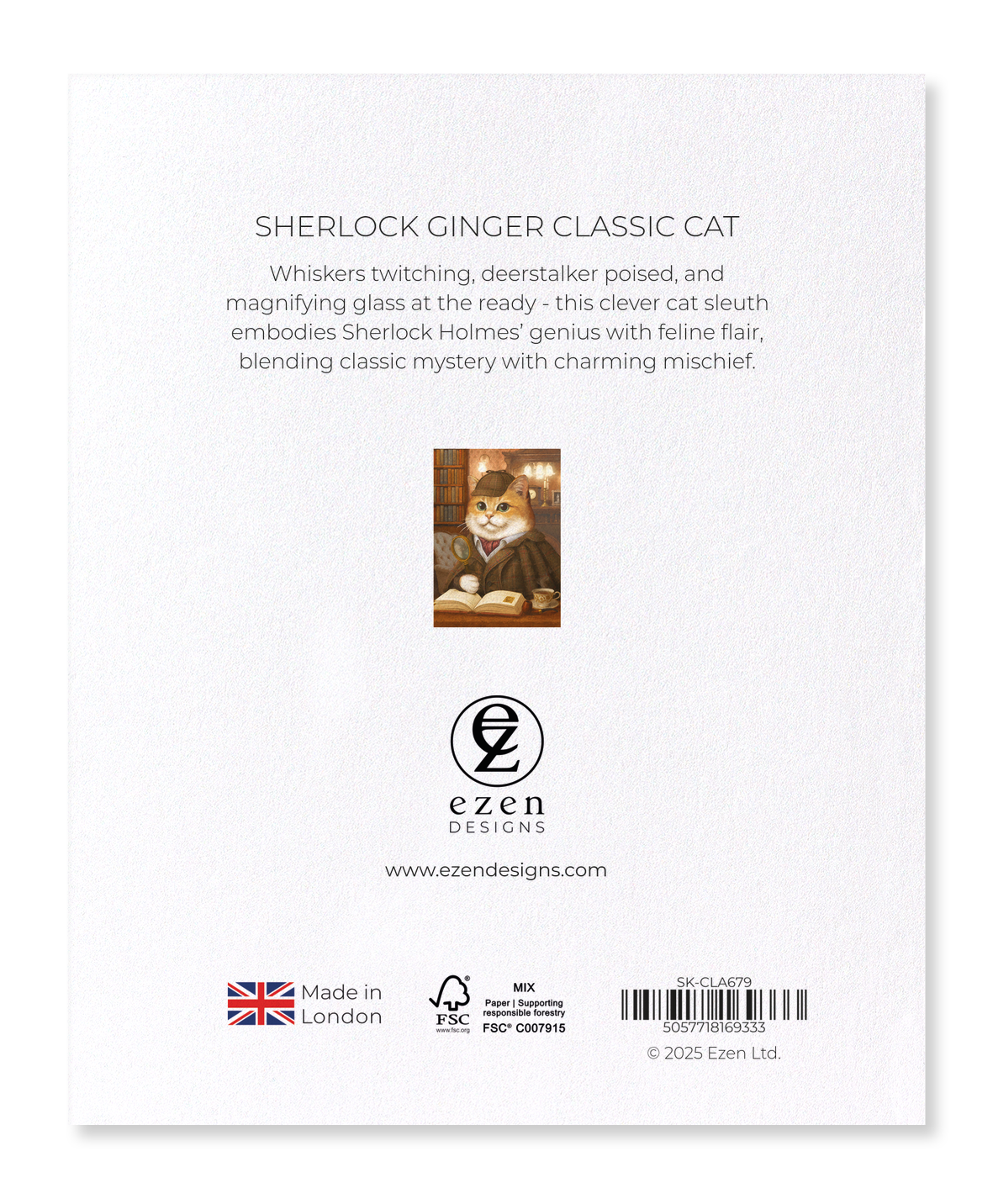 Ezen - Sherlock Ginger Classic Cat - Sticker Set