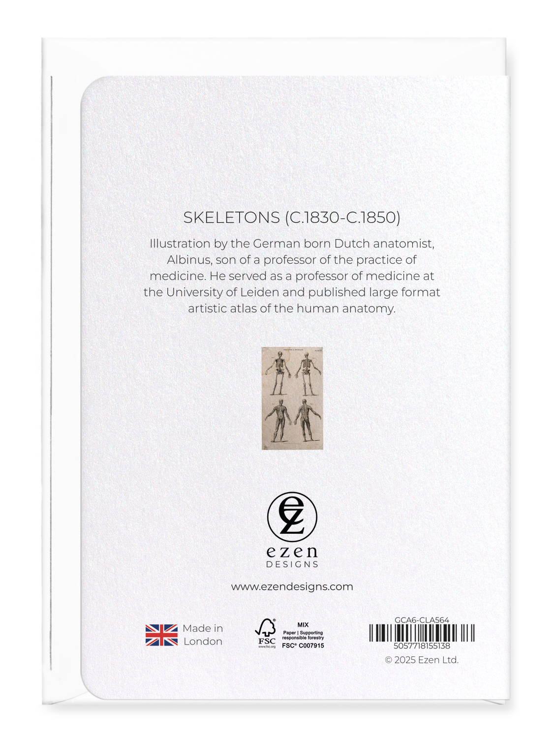 Ezen - Skeletons (C.1830-C.1850) - Greeting Card - Back