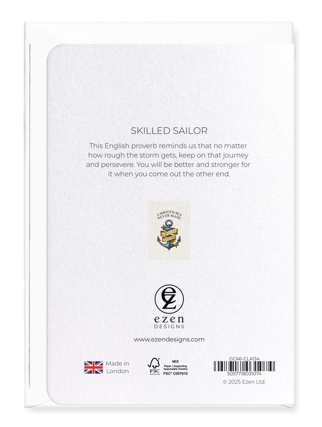 Ezen - Skilled sailor - Greeting Card - Back