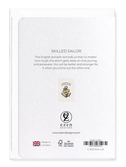 Ezen - Skilled sailor - Greeting Card - Back