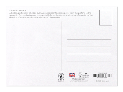 Ezen - Snow at bridge - Postcard - Back