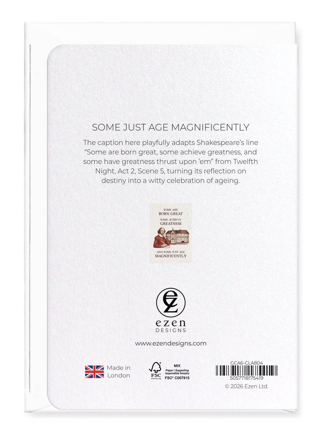 Ezen - Some Just Age Magnificently - Greeting Card - Back