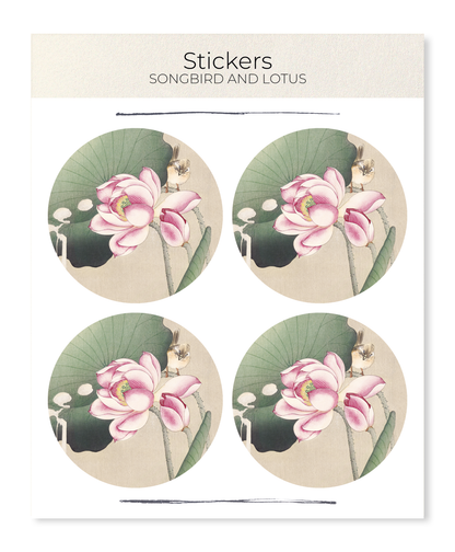Ezen - Songbird and lotus - Sticker Set