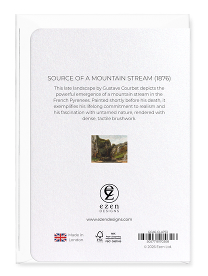 Ezen - Source of a Mountain Stream (1876) - Greeting Card - Back
