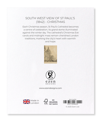 Ezen - South West View of St Paul’s (1842) - Christmas - Sticker Set