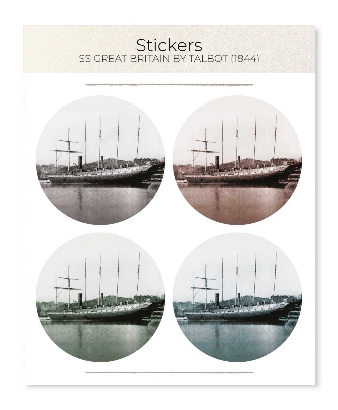 Ezen - SS Great Britain by Talbot (1844) - Sticker Set
