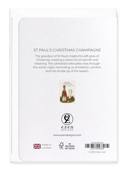 Ezen - St Paul's Christmas Champagne - Greeting Card - Back