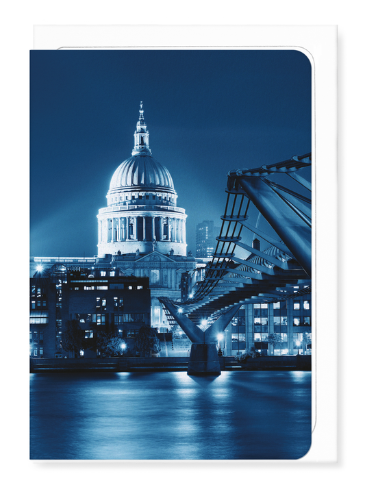 Ezen - St Paul's lit at night - Greeting Card - Front