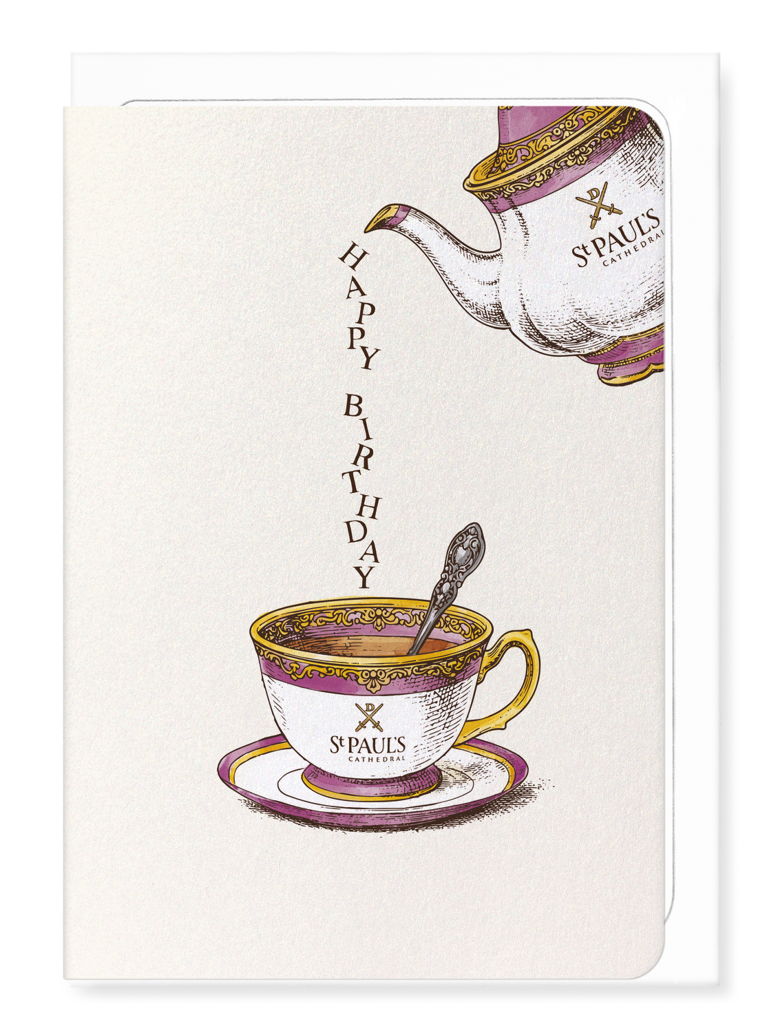 Ezen - St Paul's pouring tea - Greeting Card - Front