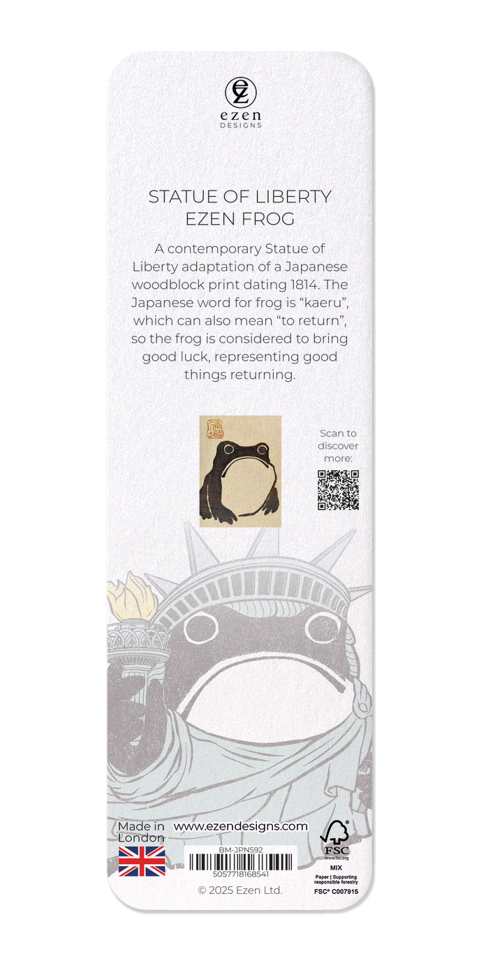 Ezen - Statue of Liberty Ezen Frog - Bookmark - Back