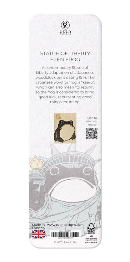 Ezen - Statue of Liberty Ezen Frog - Bookmark - Back