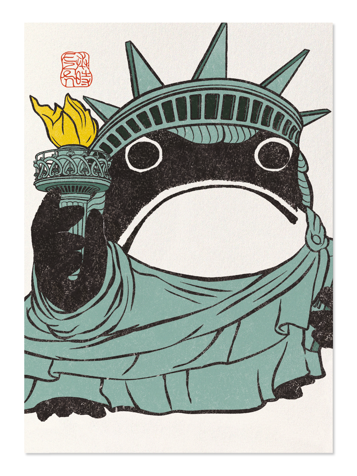 Ezen - Statue of Liberty Ezen Frog - Postcard - Front