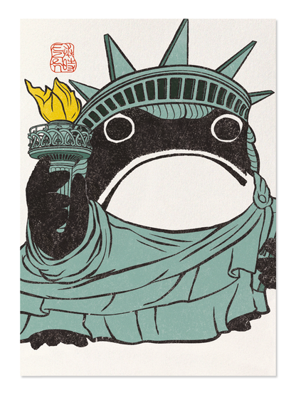 Ezen - Statue of Liberty Ezen Frog - Postcard - Front