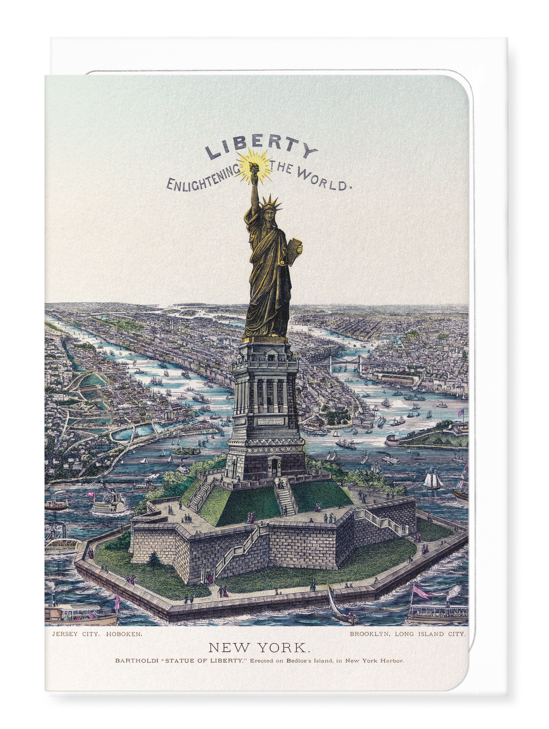 Ezen - Statue of Liberty on Bedloe's Island (1885) - Greeting Card - Front