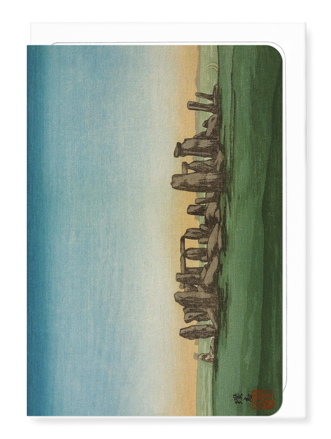 Ezen - Stonehenge at dawn (c.1918) - Greeting Card - Front