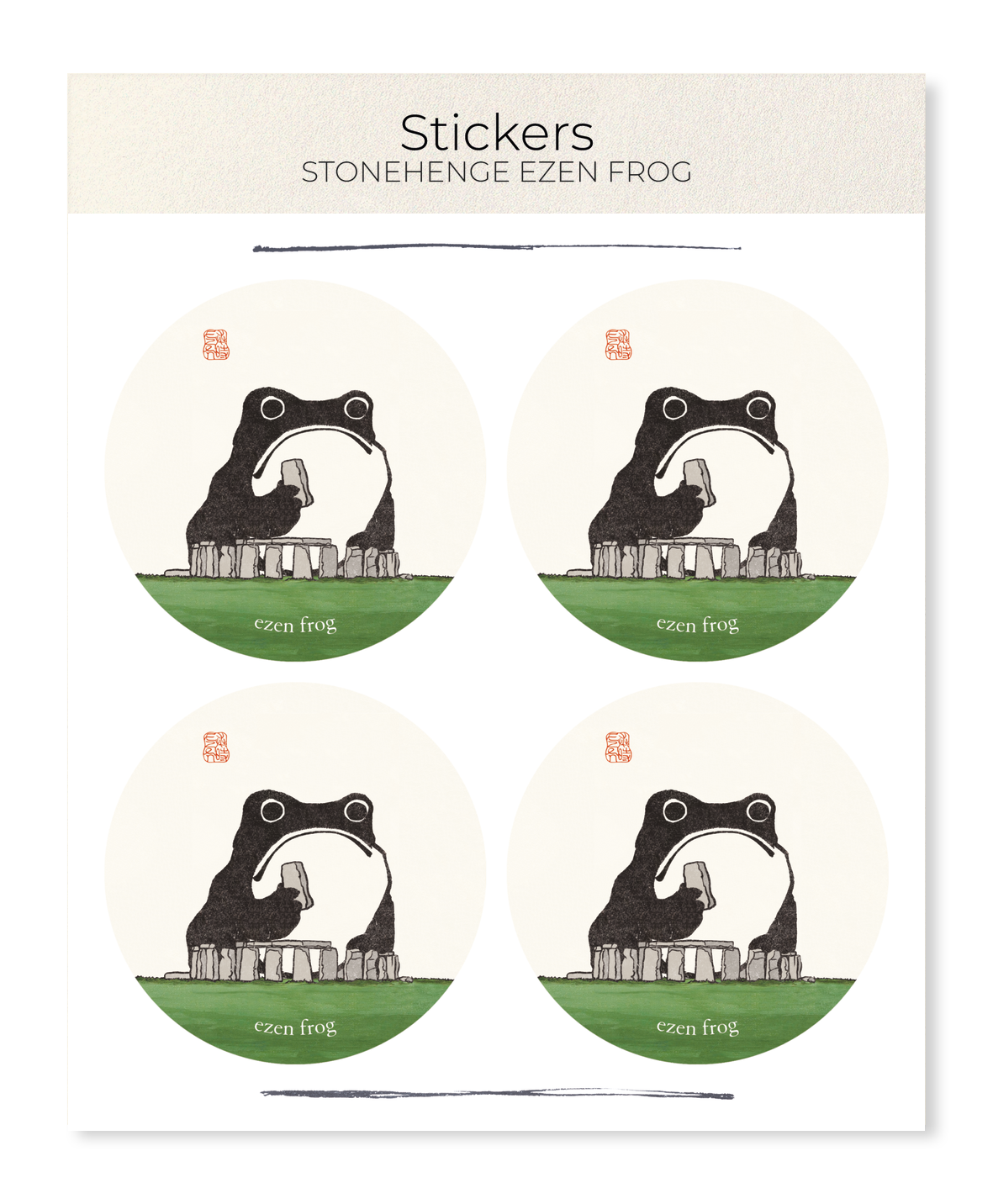 Ezen - Stonehenge Ezen Frog - Sticker Set