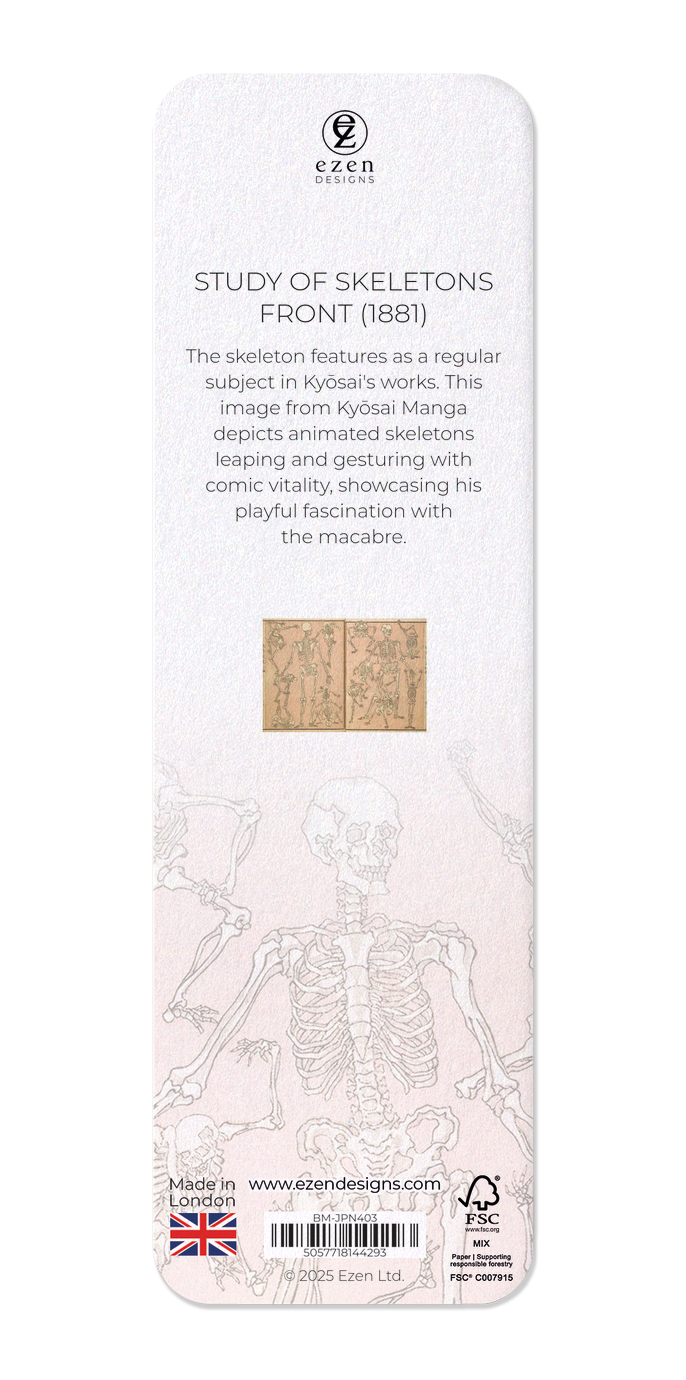Ezen - Study of Skeletons Front (1881) - Bookmark - Back