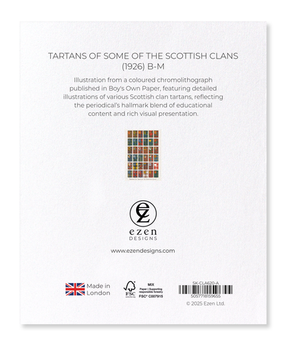 Ezen - Tartans of Some of the Scottish Clans (1926) B-M - Sticker Set
