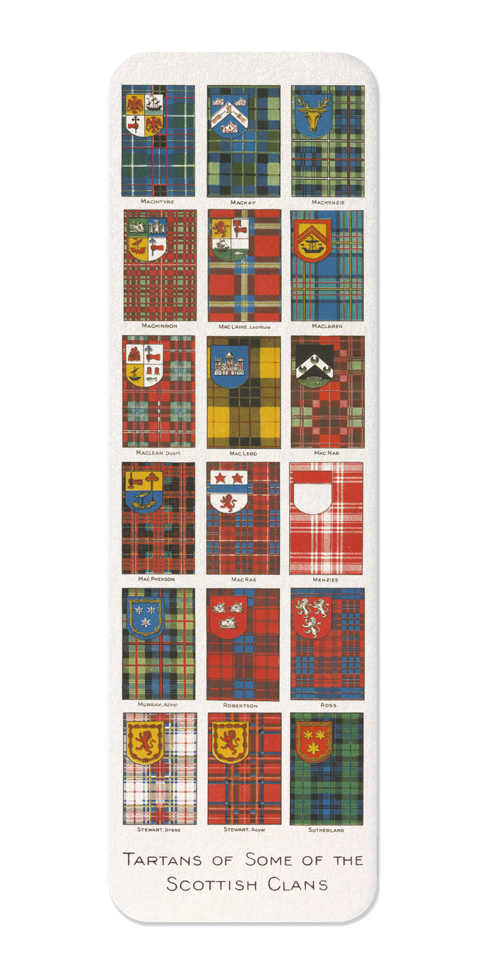 Ezen - Tartans of Some of the Scottish Clans (1926) M-S - Bookmark - Front