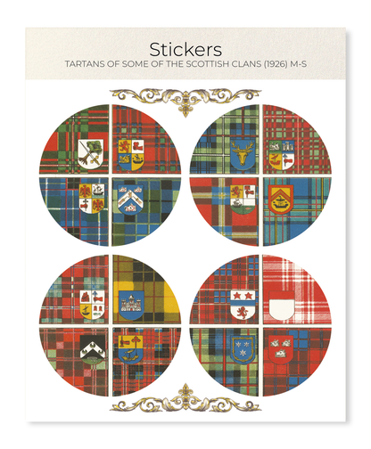 Ezen - Tartans of Some of the Scottish Clans (1926) M-S - Sticker Set