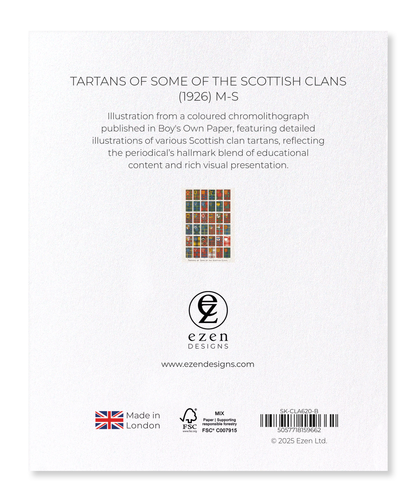 Ezen - Tartans of Some of the Scottish Clans (1926) M-S - Sticker Set