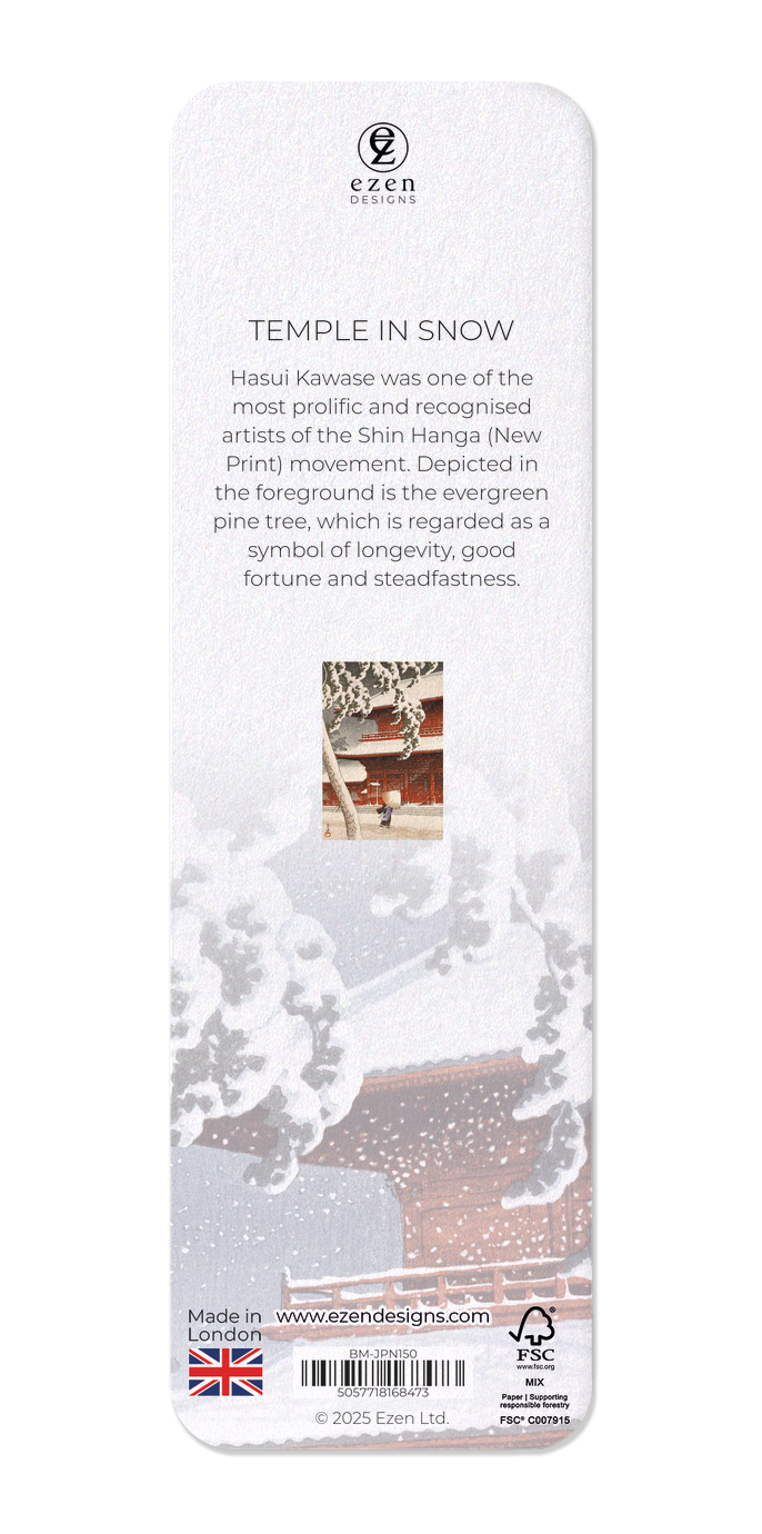Ezen - Temple in snow - Bookmark - Back