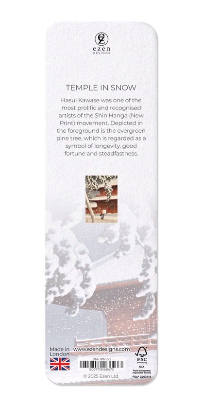 Ezen - Temple in snow - Bookmark - Back