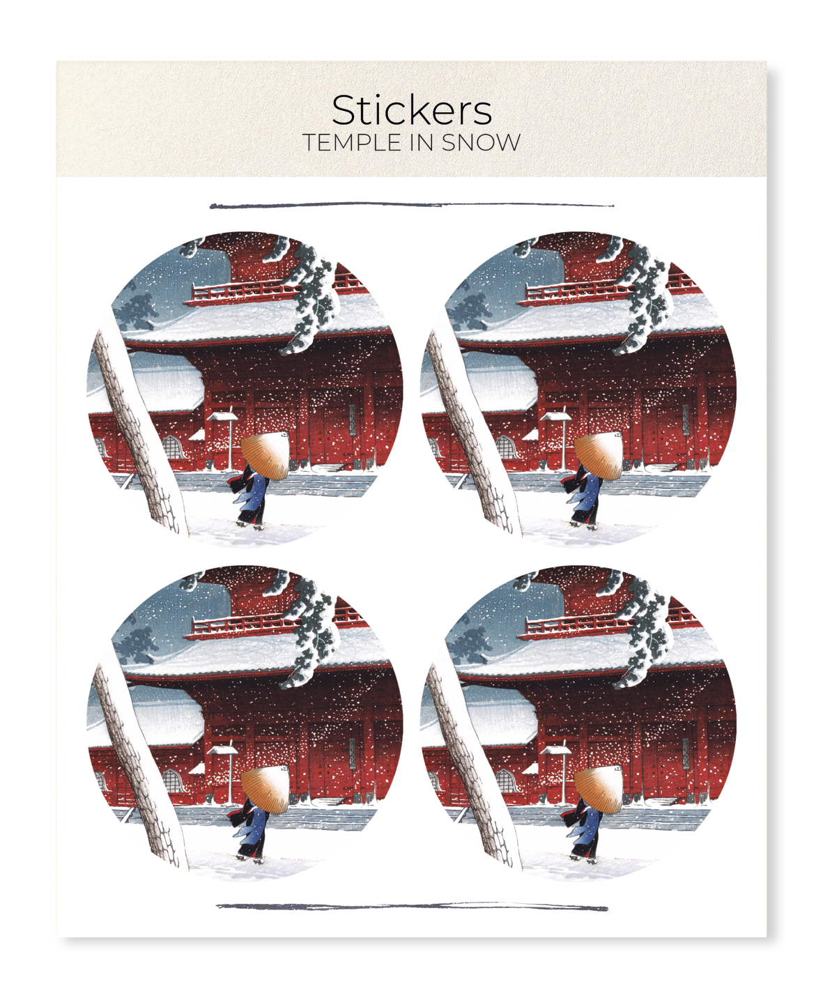 Ezen - Temple in snow - Sticker Set