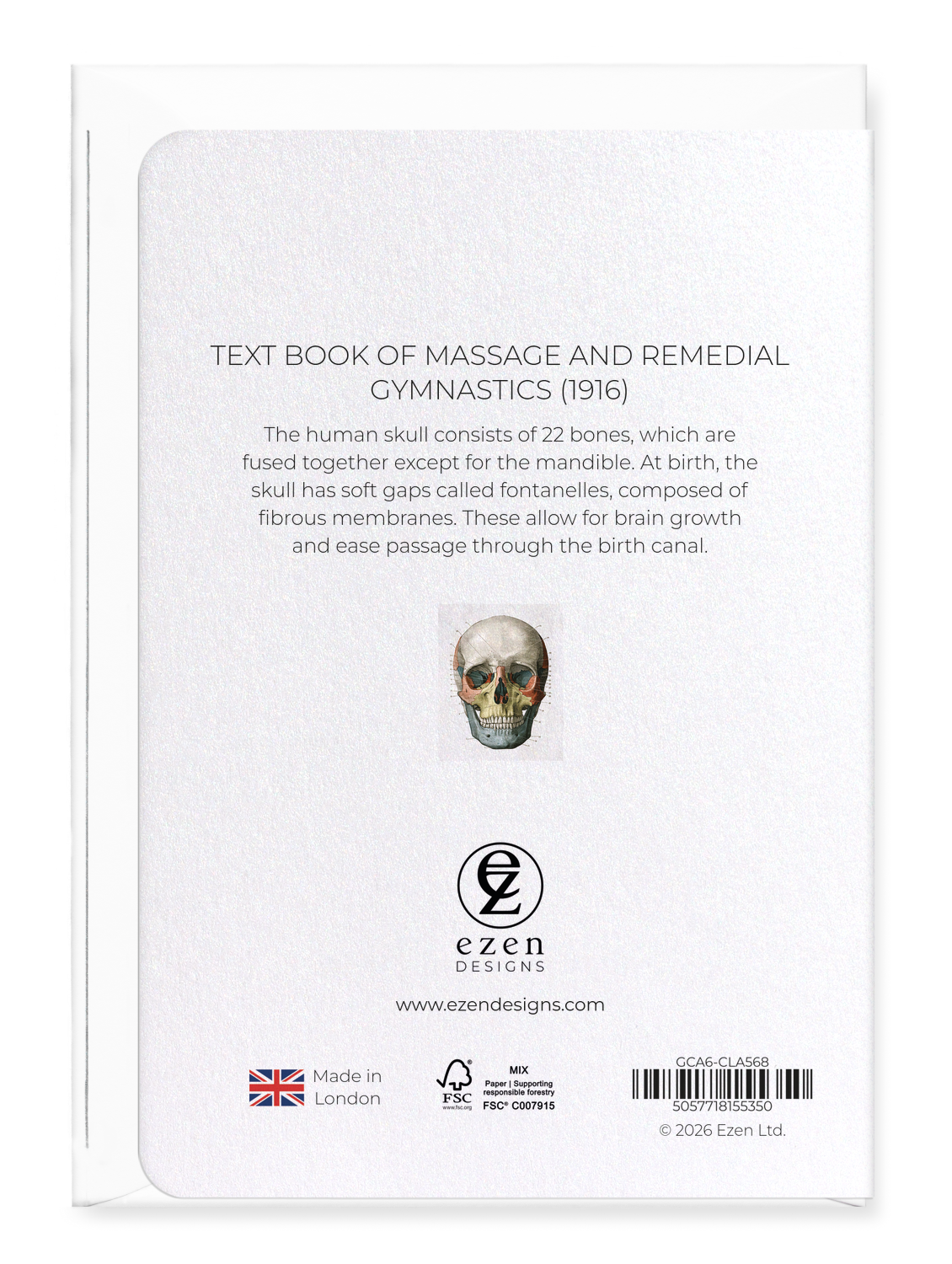 Ezen - Text book of massage and remedial gymnastics (1916) - Greeting Card - Back