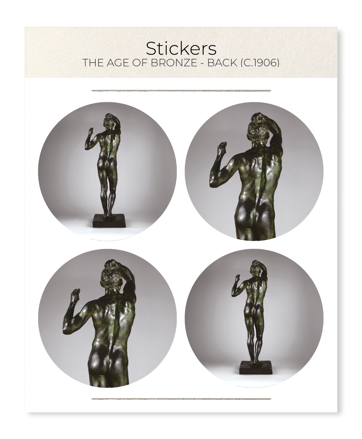Ezen - The Age of Bronze - Back (c.1906) - Sticker Set