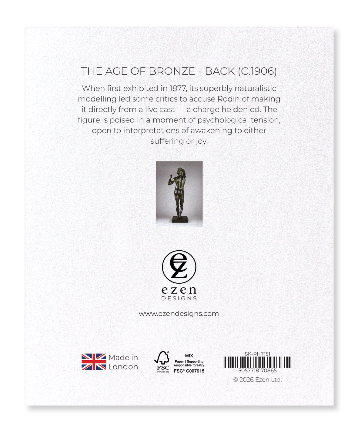 Ezen - The Age of Bronze - Back (c.1906) - Sticker Set