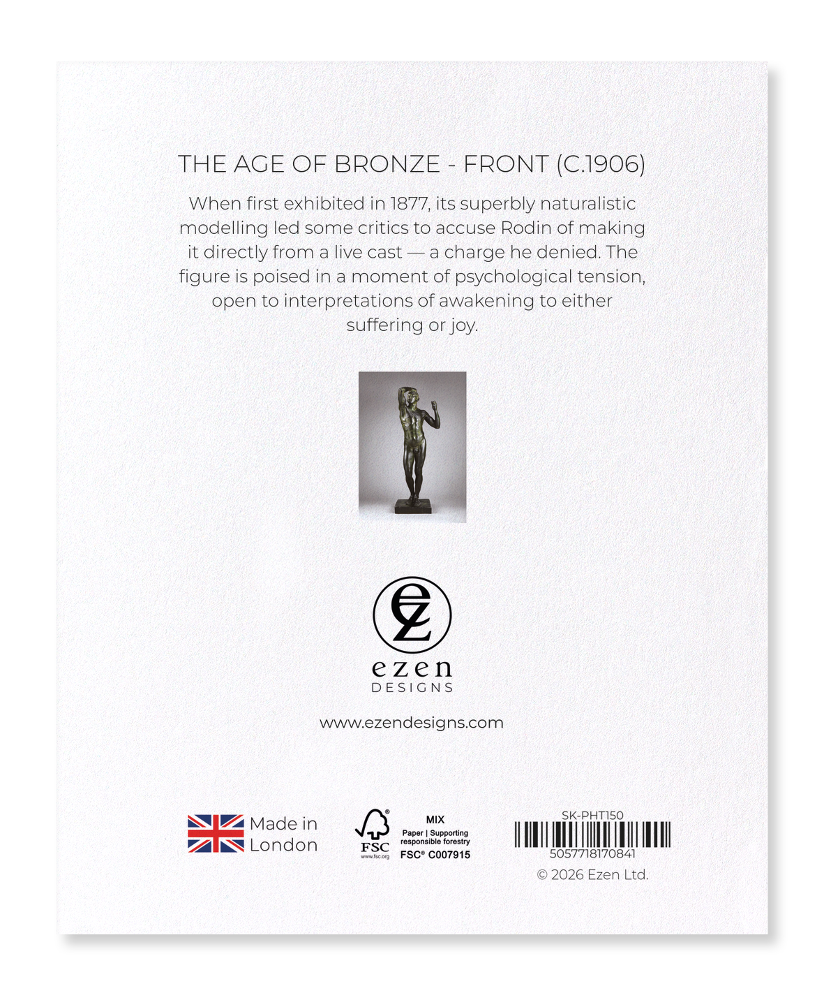 Ezen - The Age of Bronze - Front (c.1906) - Sticker Set