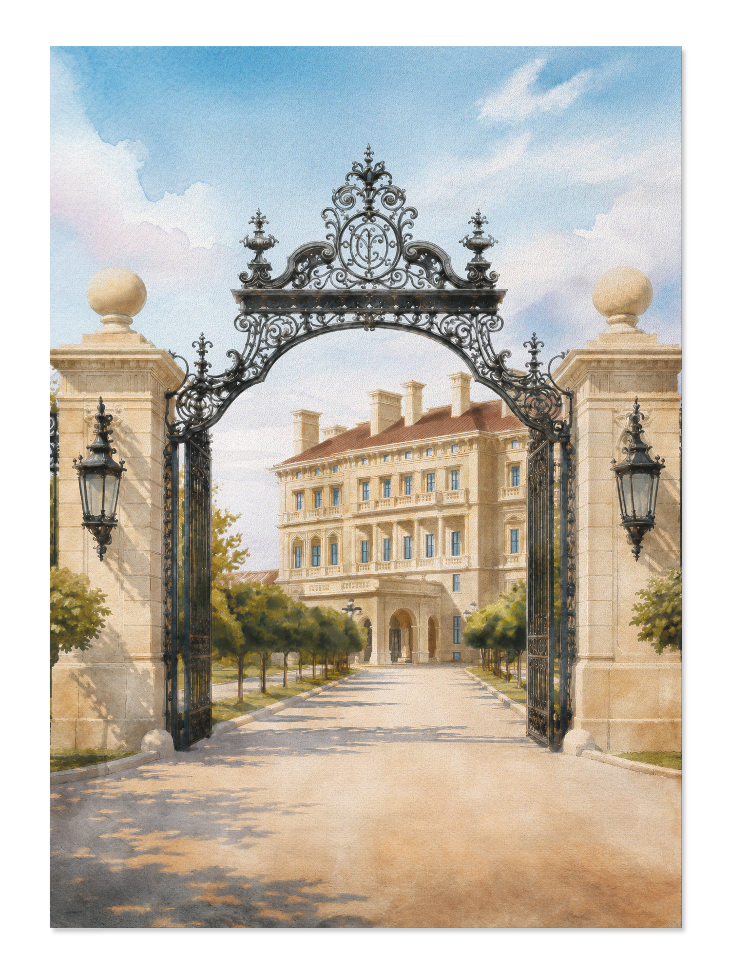 Ezen - The Breakers Gateway to the Mansion - Postcard - Front
