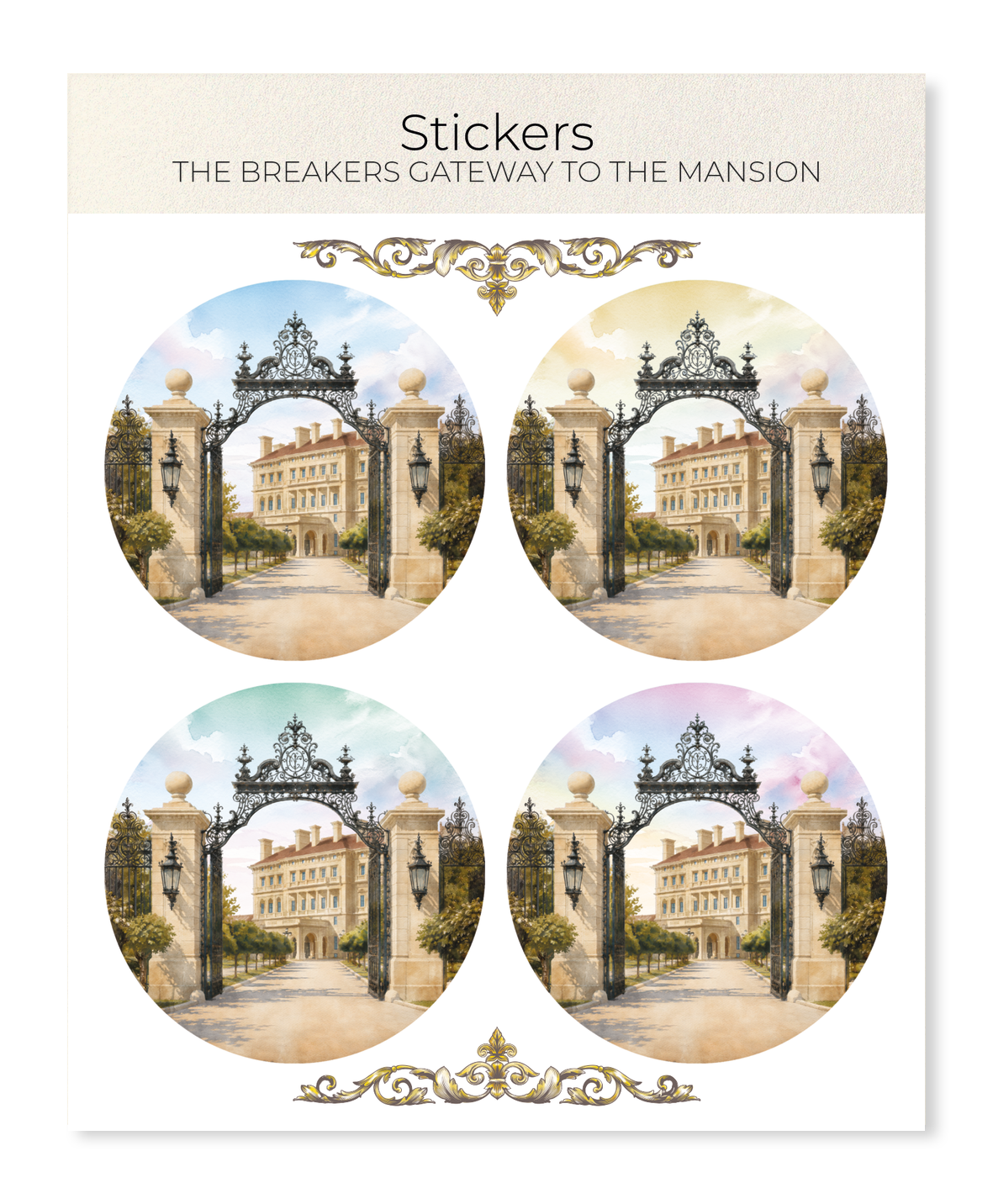 Ezen - The Breakers Gateway to the Mansion - Sticker Set