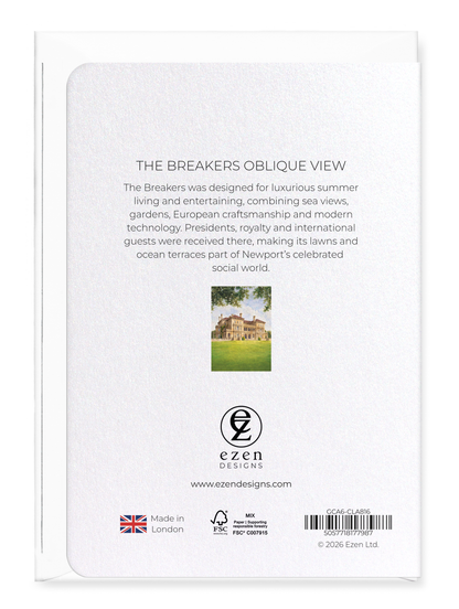 Ezen - The Breakers Oblique View - Greeting Card - Back