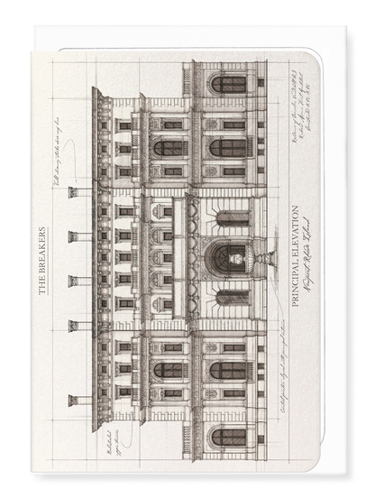 Ezen - The Breakers - Principal Entrance Elevation - Greeting Card - Front