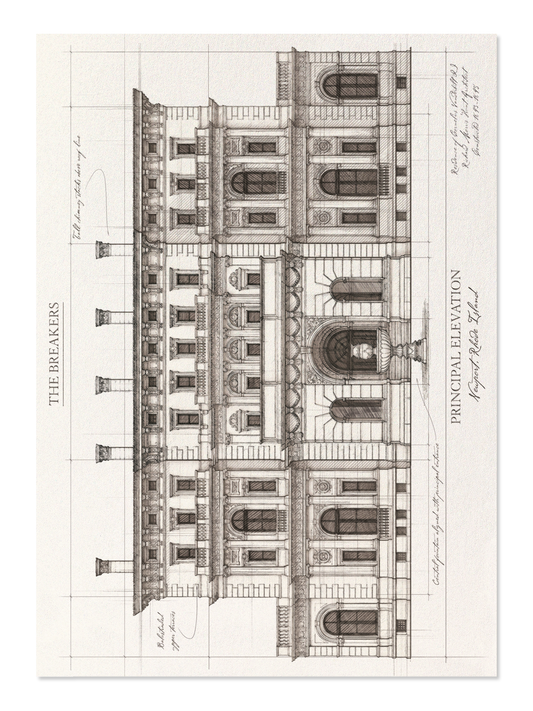 Ezen - The Breakers - Principal Entrance Elevation - Postcard - Front