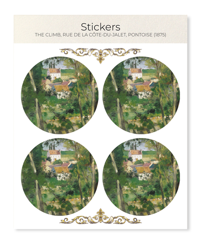 Ezen - The Climb, Rue de la Côte-du-Jalet, Pontoise (1875) - Sticker Set