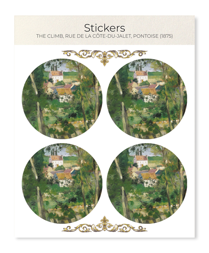 Ezen - The Climb, Rue de la Côte-du-Jalet, Pontoise (1875) - Sticker Set