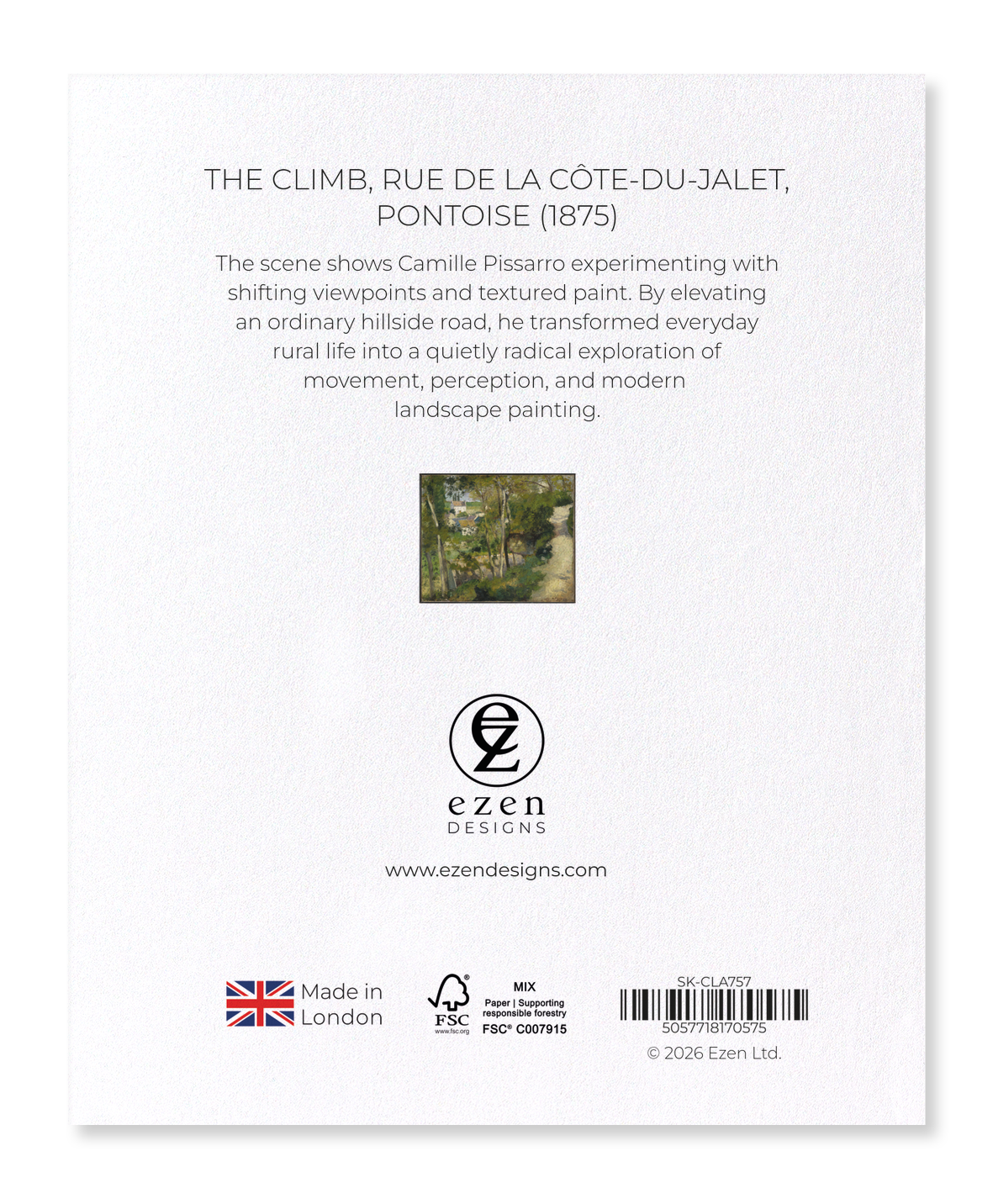Ezen - The Climb, Rue de la Côte-du-Jalet, Pontoise (1875) - Sticker Set